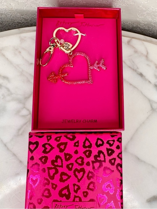 Betsey Johnson Accessories - Betsey Johnson ,Heart,
Keychain ,bag Charm ,Pink Rhinestone NEW in Box Gift ❤️